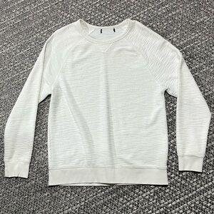 Men’s White Textured Sweater